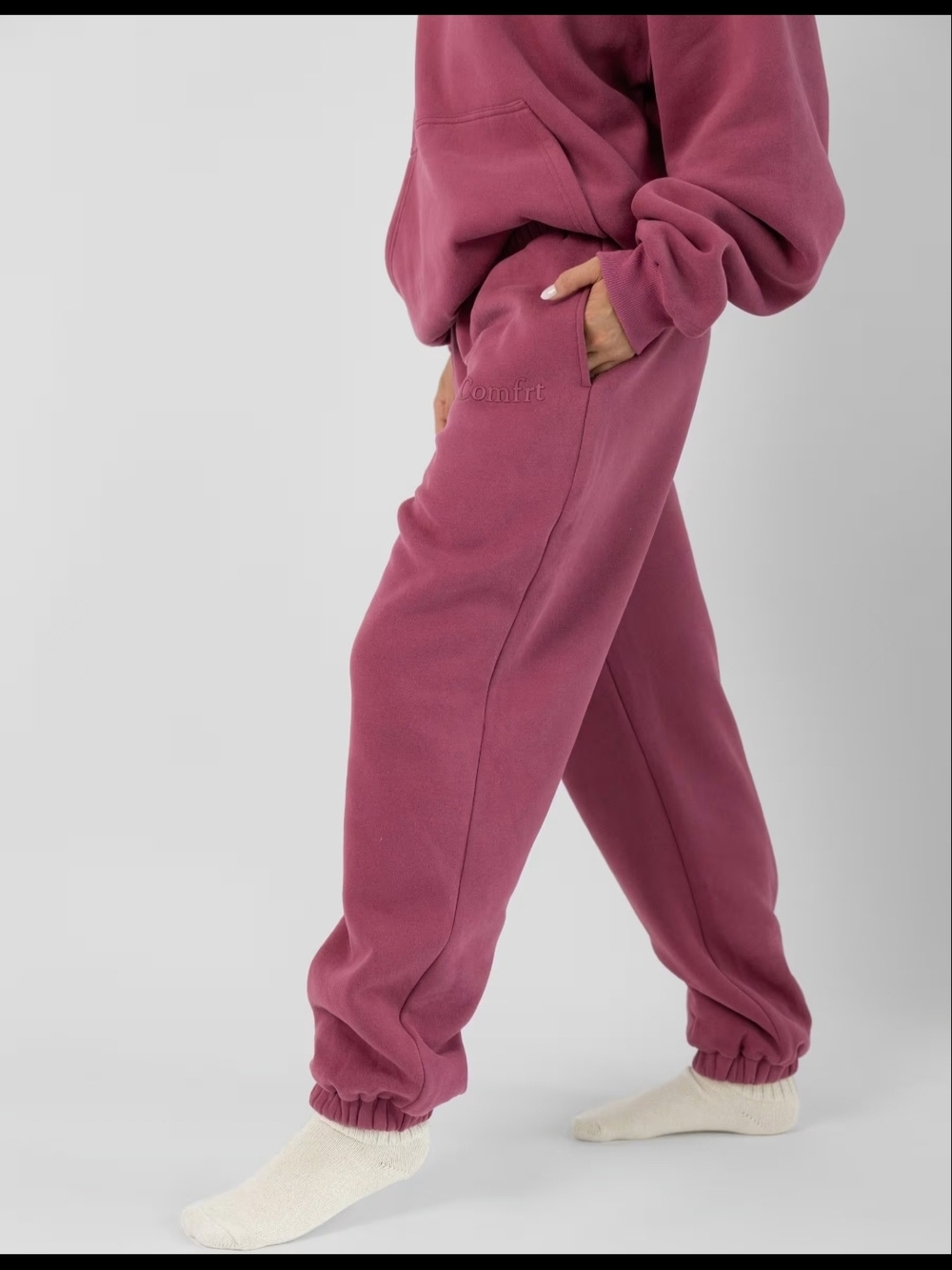 Comfrt Minimalist Sweatpants - Berry